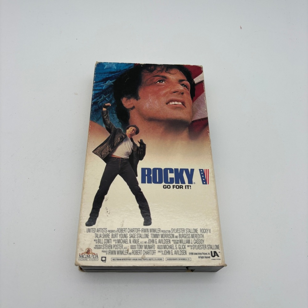 Rocky V VHS 1990 Sylvester Stallone MGM UA‎ Home Video PG-13 Boxing Drama Movie